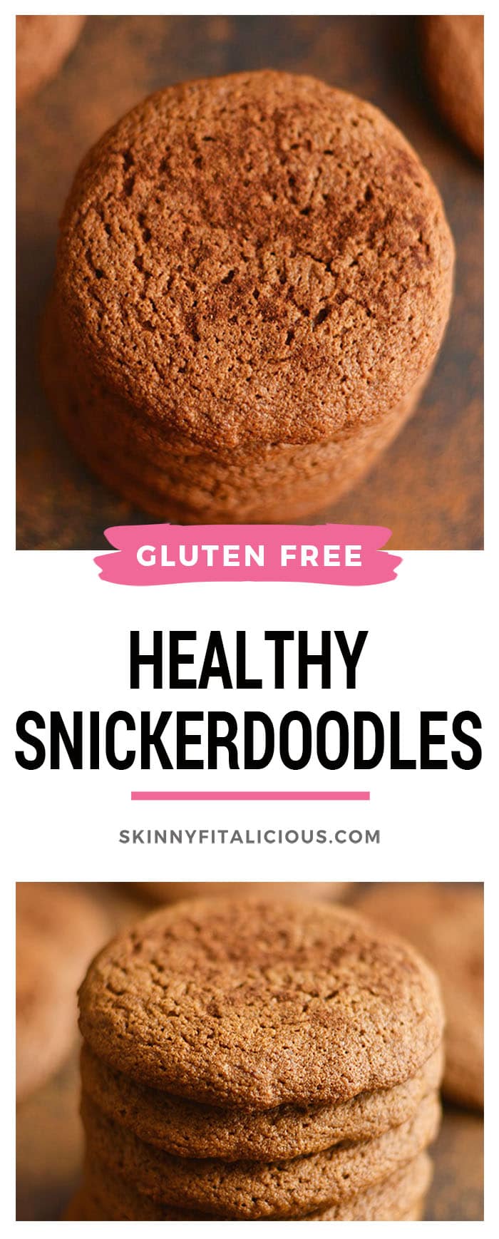 These Healthy Snickerdoodles are a classic cookie with a healthy makeover. Made with oat flour with no refined oil or sugar, these healthier cookies take 10 minutes to make & are guaranteed to blow your baking socks off! Gluten Free + Low Calorie
