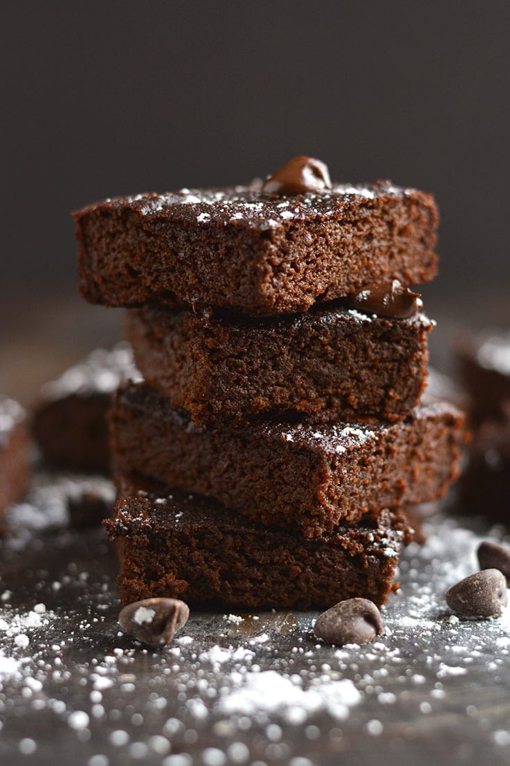 Luscious Red Velvet Beet Brownies! Made secretly healthy with beets, these brownies are rich, dark and chocolatey. Exactly the way brownies are meant, only healthier and a weight loss friendly recipe! Gluten Free + Low Calorie + Paleo