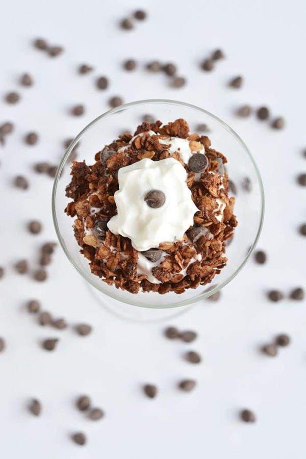 Skinny Chocolate Granola with Chia Seeds {GF, Low Cal, Vegan} Skinny