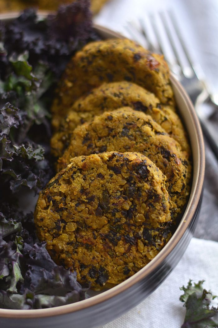 This Kale Sundried Tomato Falafel made with hearty, comforting & wholesome ingredients is a quick & easy Mediterranean style meal. A warm, soul filling food perfect on a cold day. Gluten Free + Low Calorie + Vegan