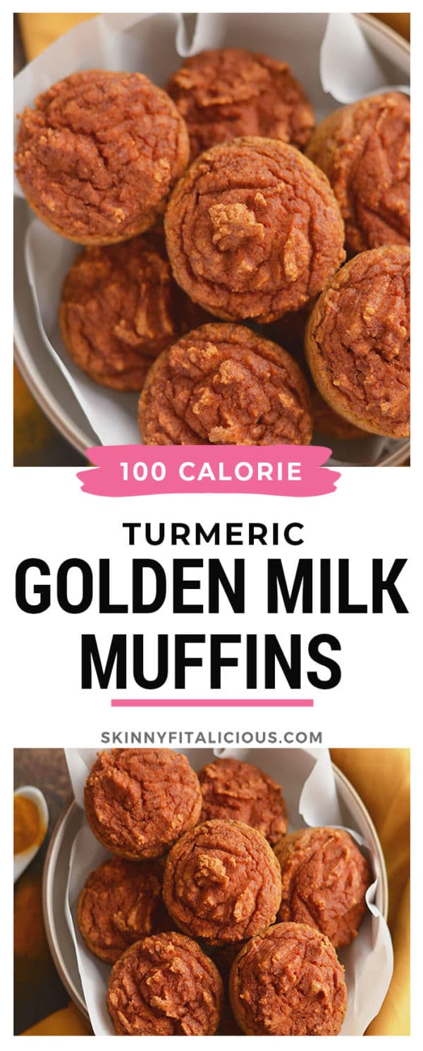 Golden Milk Turmeric Muffins {Paleo, GF, Low Cal} Skinny Fitalicious