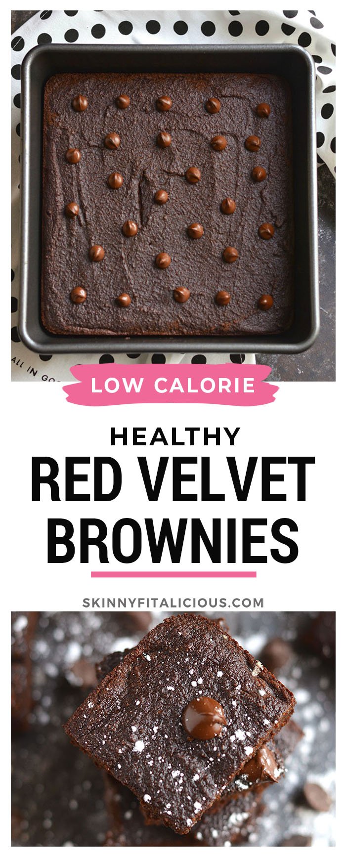 Luscious Red Velvet Beet Brownies! Made secretly healthy with beets, these brownies are rich, dark and chocolatey. Exactly the way brownies are meant, only healthier and a weight loss friendly recipe!
