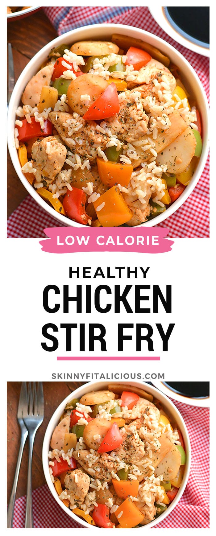 15 Minute Chicken Stir-Fry loaded with veggies and flavor! A lighter, better for you version of takeout that's easy to make and tastes great. 