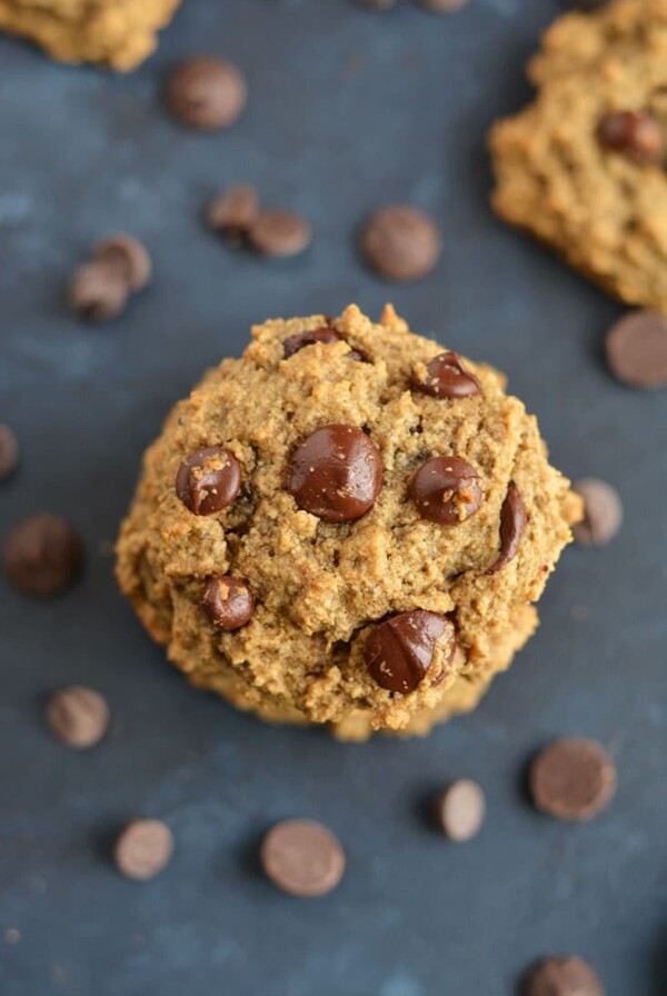 Skinny Chocolate Chip Cookies made lighter & nutritionally balanced, yet just as scrumptiously chewy &delicious as the original recipe. Perfect for healthy snacking! Vegan + Gluten Free + Low Calorie