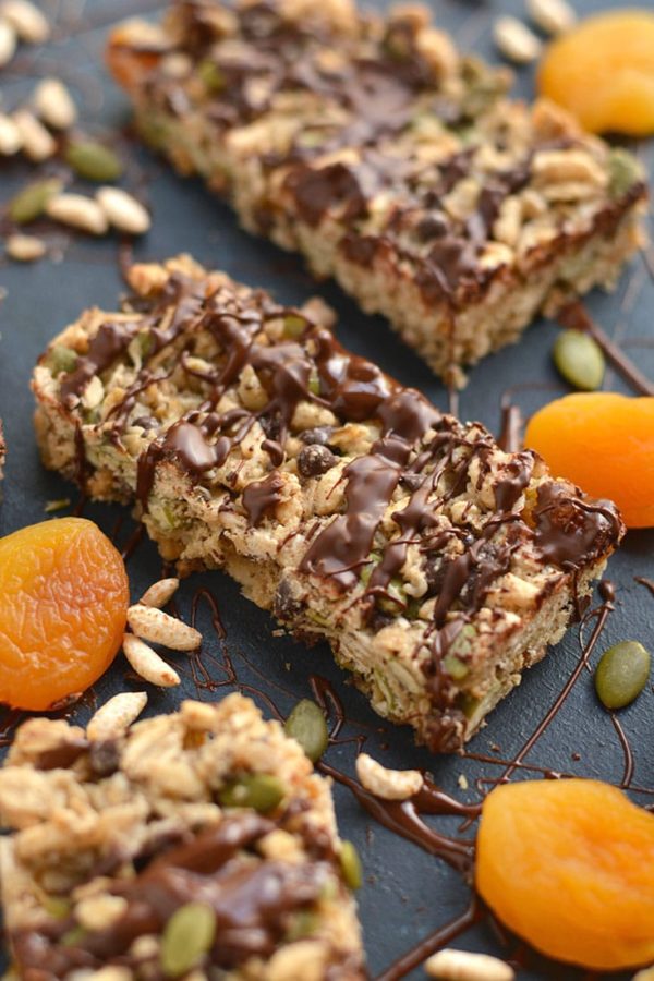 Trail Mix Granola Bars {GF, Low Calorie, Vegan} Skinny Fitalicious®