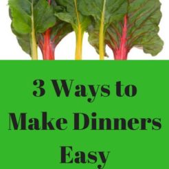 Making dinner can be time consuming, but there are several ways you can make it easy and use as delicious. Here's 3 ways to make dinners easy!