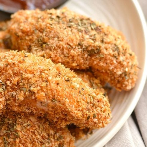 10 Minute Healthy Chicken Fingers {GF, Low Cal} - Skinny Fitalicious®