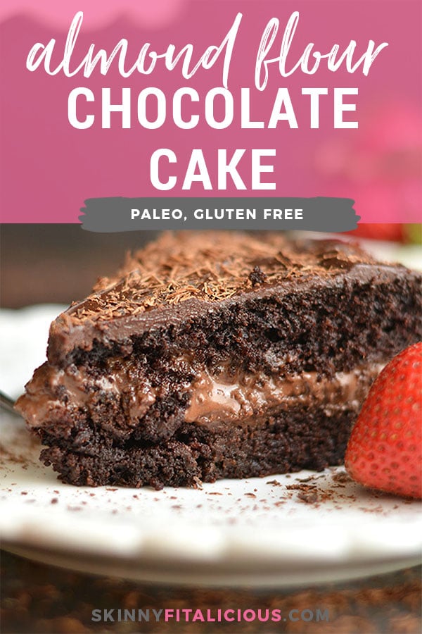 This Paleo Healthy Chocolate Cake is a healthier version of cake and easy to make with almond flour, maple syrup, cocoa, coconut cream & chocolate. The chocolate ganache center is truly irresistible. Guaranteed to be loved by the entire family! Gluten Free + Low Calorie + Paleo
