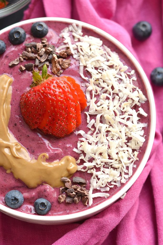 PB&J Superfood Smoothie GF, Low Cal - Skinny Fitalicious®