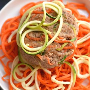 Spiralized Turkey Burgers with Zucchini & Carrots! These burgers make a bold statement with curly strands of veggies. With 4 ingredients & 10 minutes to make, this veggie packed recipe is one anyone can make. Paleo + Gluten Free + Low CalorieSpiralized Turkey Burgers with Zucchini & Carrots! These burgers make a bold statement with curly strands of veggies. With 4 ingredients & 10 minutes to make, this veggie packed recipe is one anyone can make. Paleo + Gluten Free + Low Calorie