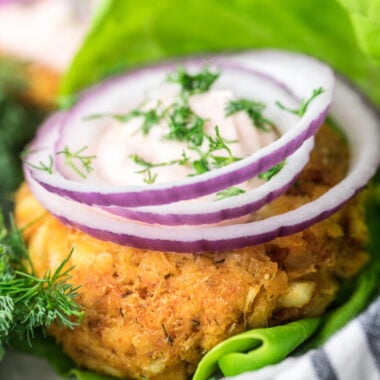 Healthy Fish Sandwich is made low calorie with almond flour baked in the oven. A healthy breaded fish sandwich recipe that's flavorful and gluten free. Paired with a tasty 2-ingredient hot sauce for a healthy meal. 