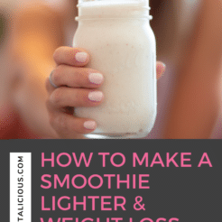 If weight loss is your goal, a smoothie sabotaging your weight loss is likely if you're not watching the ingredients. Here's how to lighten up a smoothie!