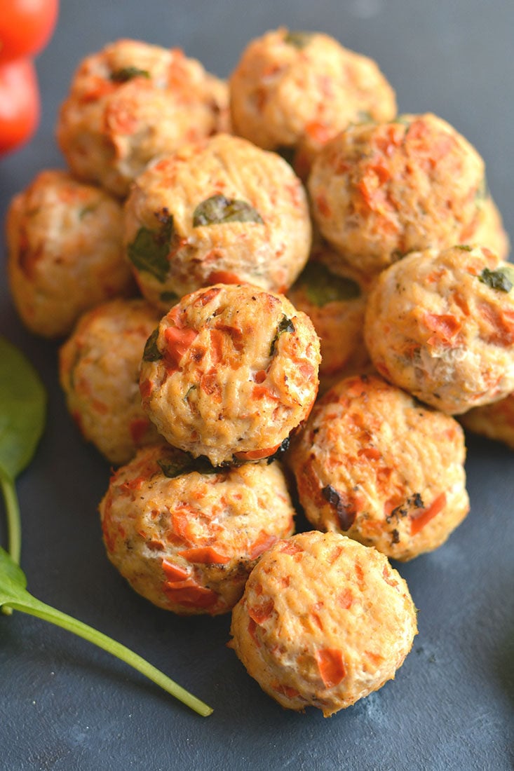 Meatballs for breakfast! These protein & veggie packed balls are great for prepping in advance. Serving with eggs & take with you on the go. Easily customizable, simple to make & delicious!