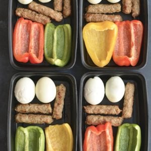 Meal Prep Breakfast PRO Bowls! Meal prep breakfast like a PRO with these protein + produced packed make ahead breakfasts. Prep the food over the weekend and toss them in a meal prep container to take with you on the go. Breakfast never got easier or healthier! Gluten Free + Low Calorie + Paleo