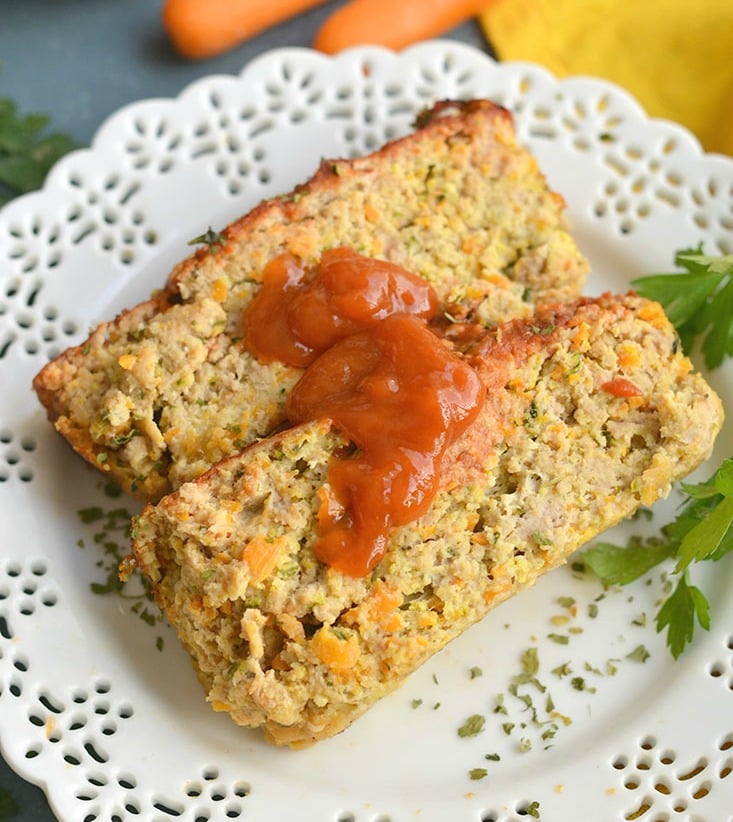 Paleo Carrot Zucchini Meatloaf Skinny Fitalicious®
