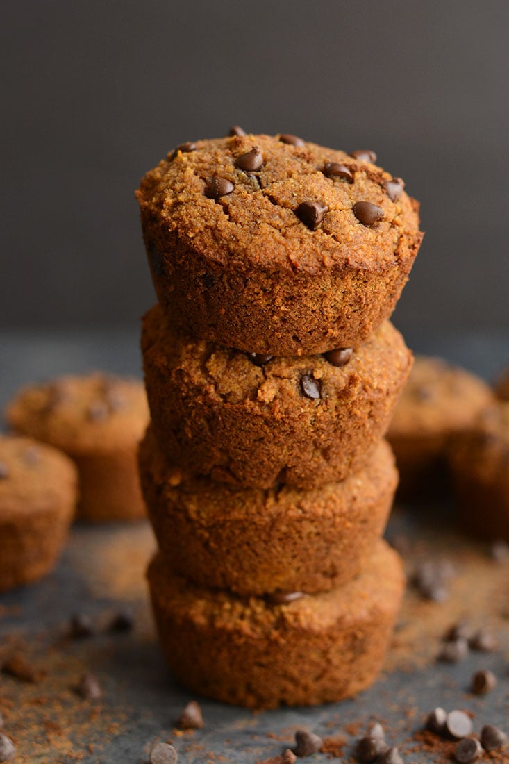 Paleo Almond Flour Pumpkin Muffins spiced with fall flavors and lightly sweetened. These muffins are soft, fluffy, quick to make and delicious! Make a batch for the week and setup yourself up with a healthy treat!