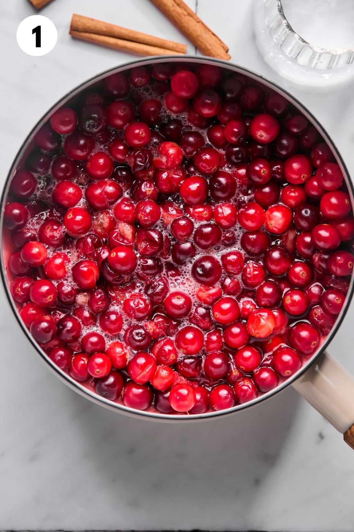 Cranberries added tot the pot.