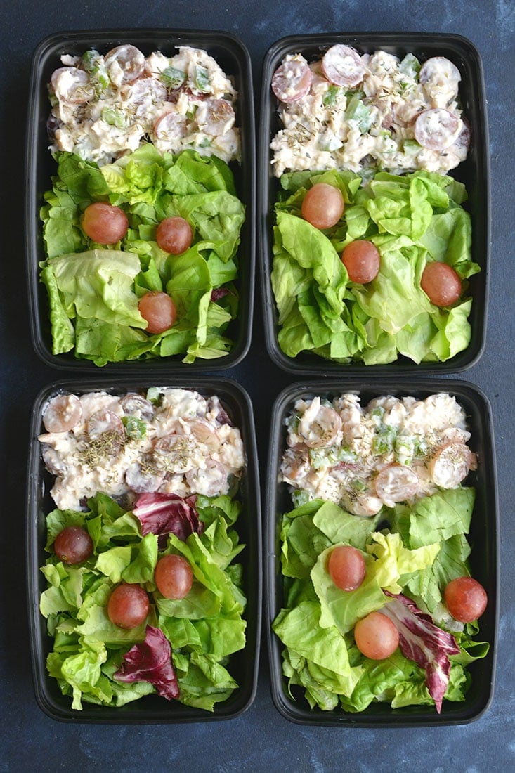 Meal Prep High Protein Chicken Salad Low Carb Gf Low Cal Skinny Fitalicious