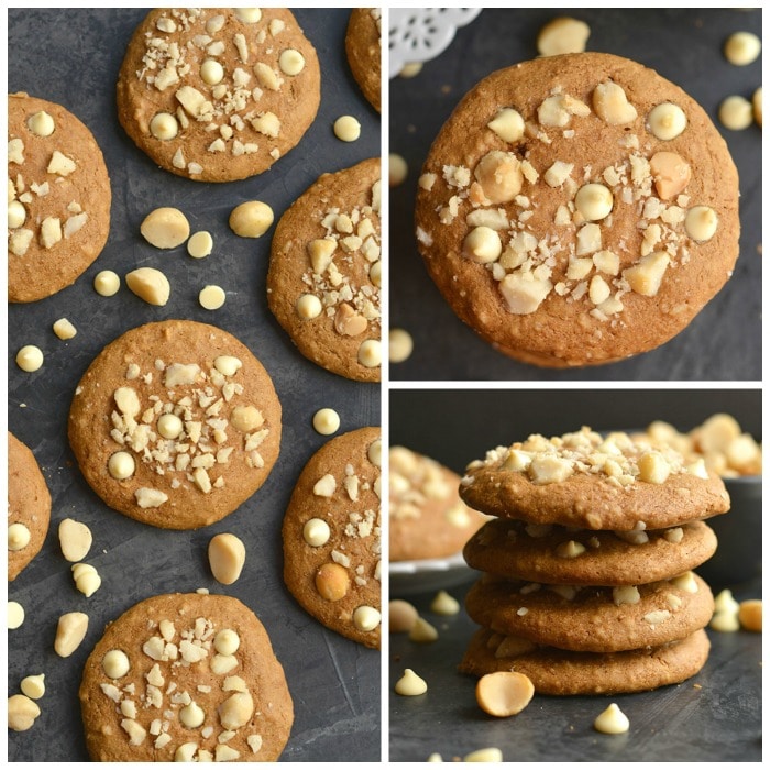 Healthy White Chocolate Macadamia Cookies (GF) Skinny Fitalicious