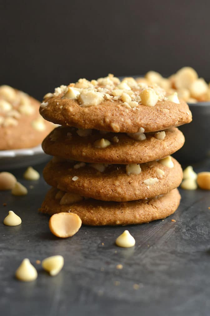 Healthy White Chocolate Macadamia Cookies Skinny Fitalicious