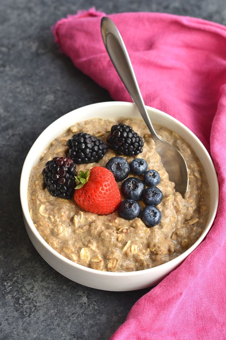 High Protein Oatmeal, How To Make Healthier Oatmeal {GF, Low Cal} - Skinny Fitalicious®