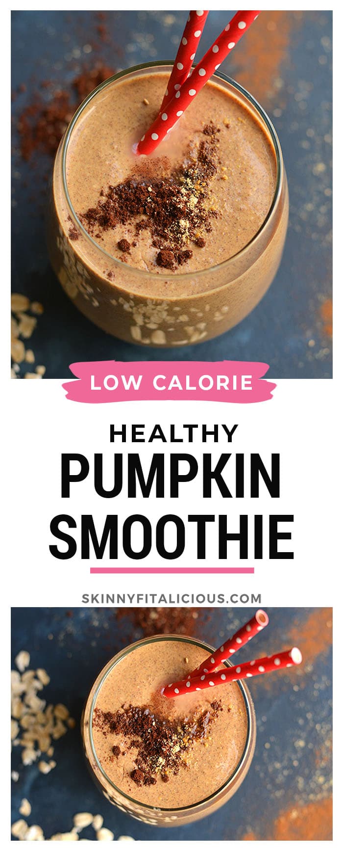 Pumpkin Gingerbread Smoothie! An overnight smoothie filled with antioxidants, probiotics and protein. An energizing way to start the day! Blend the night before and eat the next morning. 
