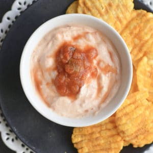 Greek yogurt salsa dip