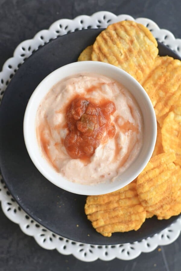 Greek yogurt salsa dip
