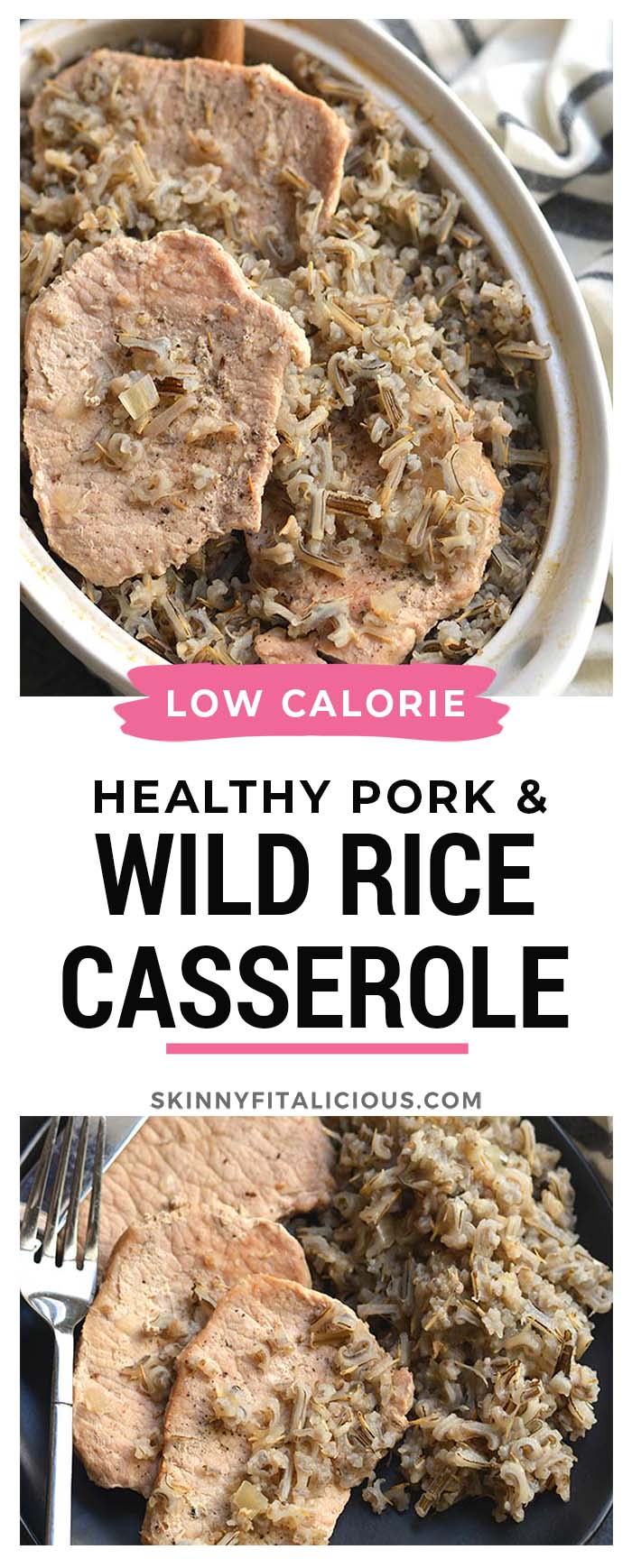 Pork Chops Wild Rice Casserole recipe that's quick to make with a few simple ingredients! A healthy meal that's naturally gluten free, light and packed with flavor.