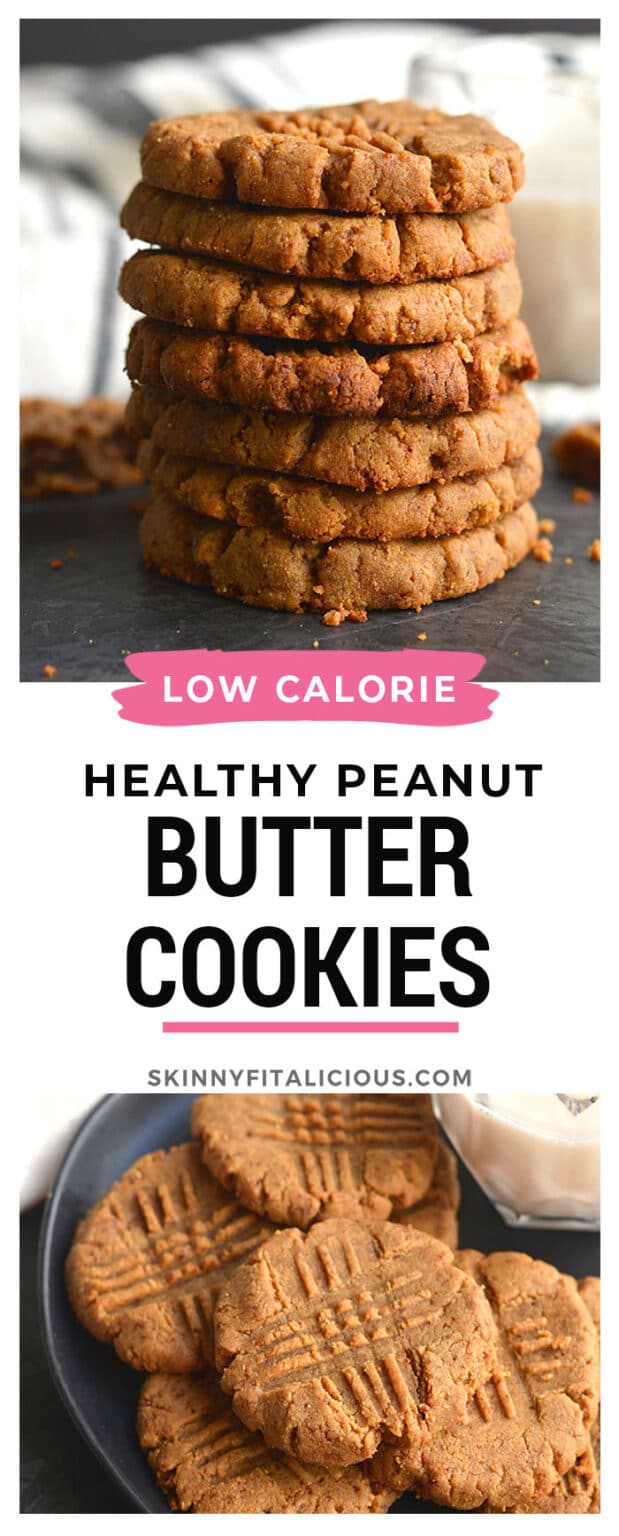 Low Carb Peanut Butter Cookies {Low Calorie, GF} - Skinny Fitalicious