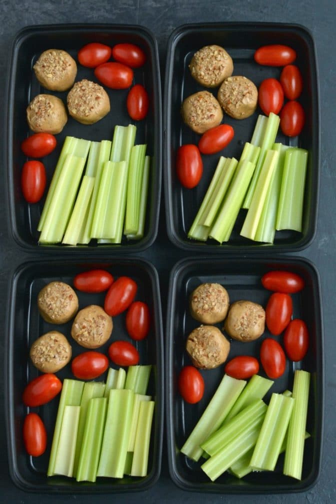 Meal Prep Protein Bite Snack Box {Vegan, Low Carb} Skinny Fitalicious