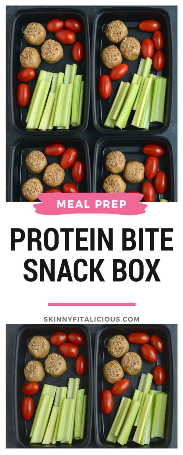 Meal Prep Protein Bite Snack Box {Vegan, Low Carb} Skinny Fitalicious