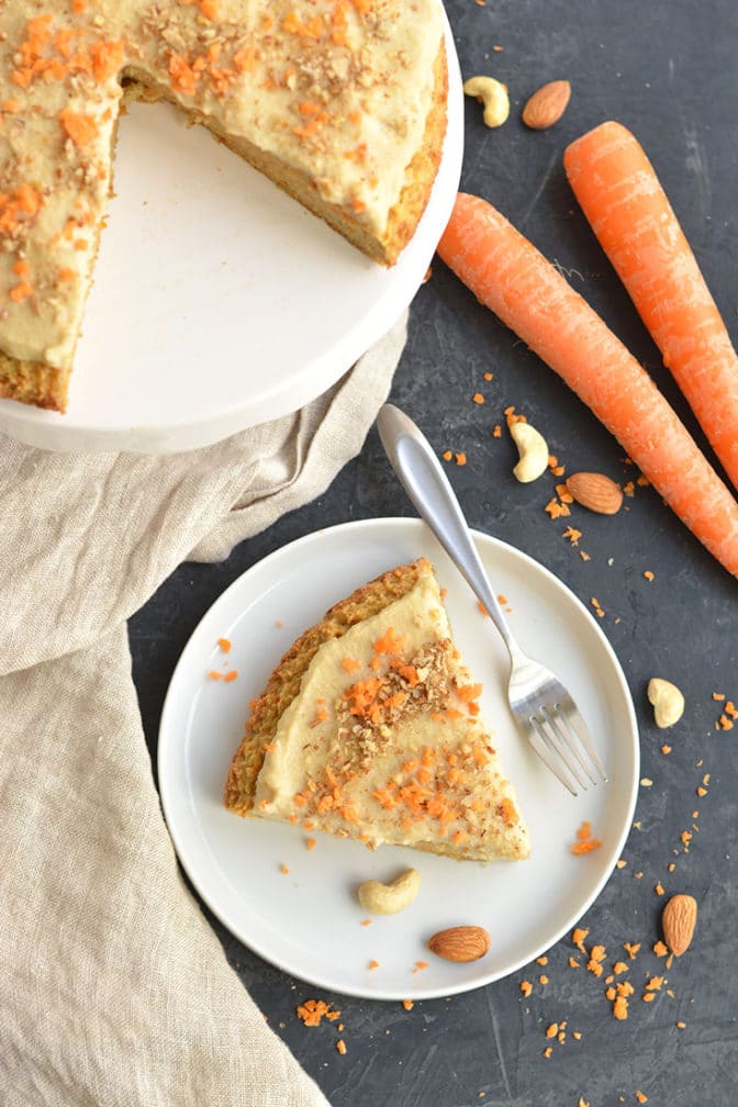 Almond Flour Carrot Cake {Paleo, Vegan} Skinny Fitalicious®