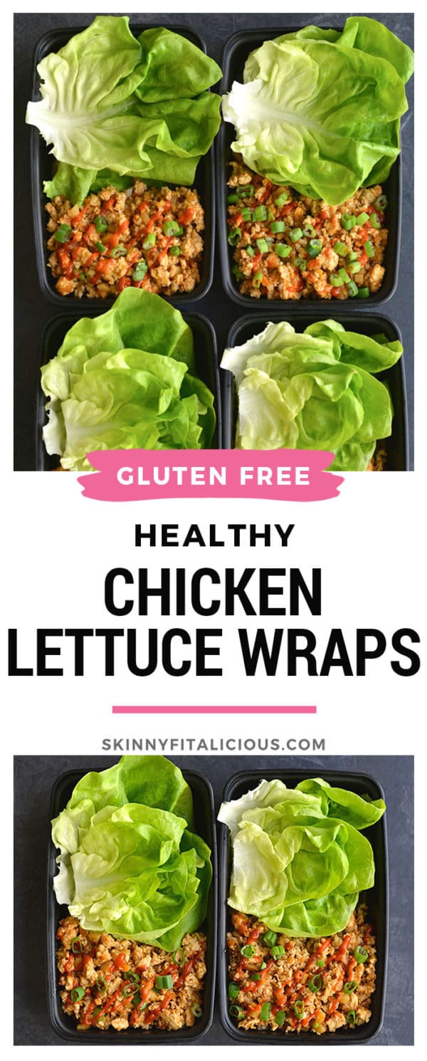 Meal Prep Healthy Chicken Lettuce Wraps {Paleo, GF} Skinny Fitalicious
