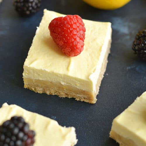 Skinny Greek Yogurt Lemon Bars {GF, Low Calorie} Skinny Fitalicious®