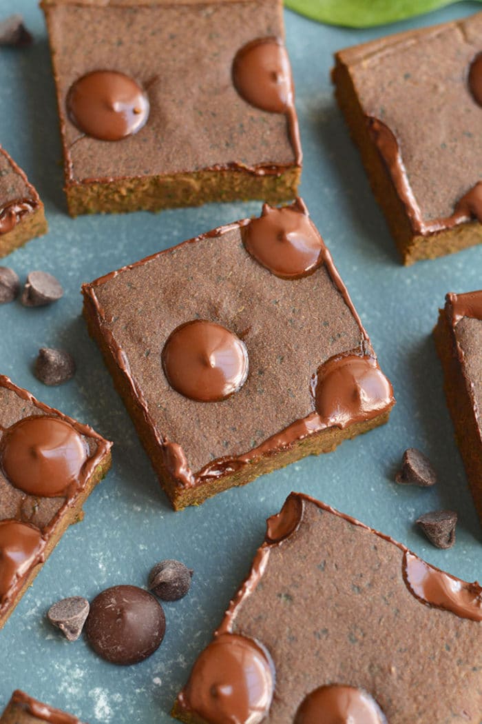 Sneaky Spinach Brownies {GF, Low Cal} Skinny Fitalicious®