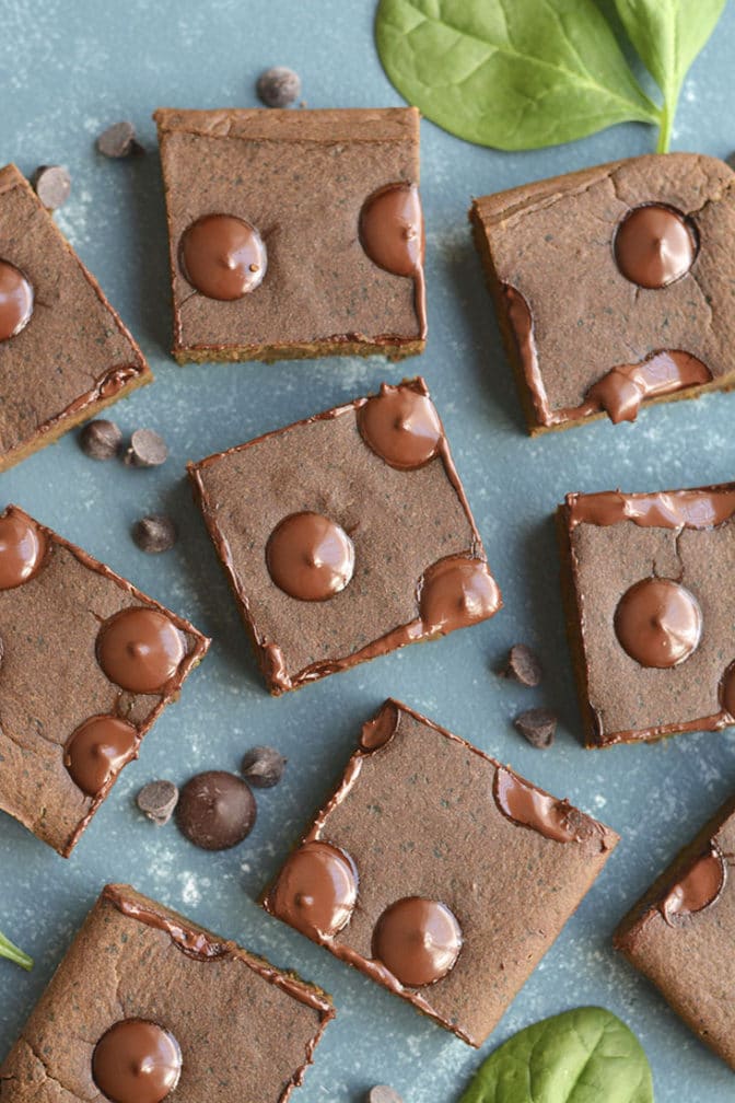 Sneaky Spinach Brownies {GF, Low Cal} Skinny Fitalicious®