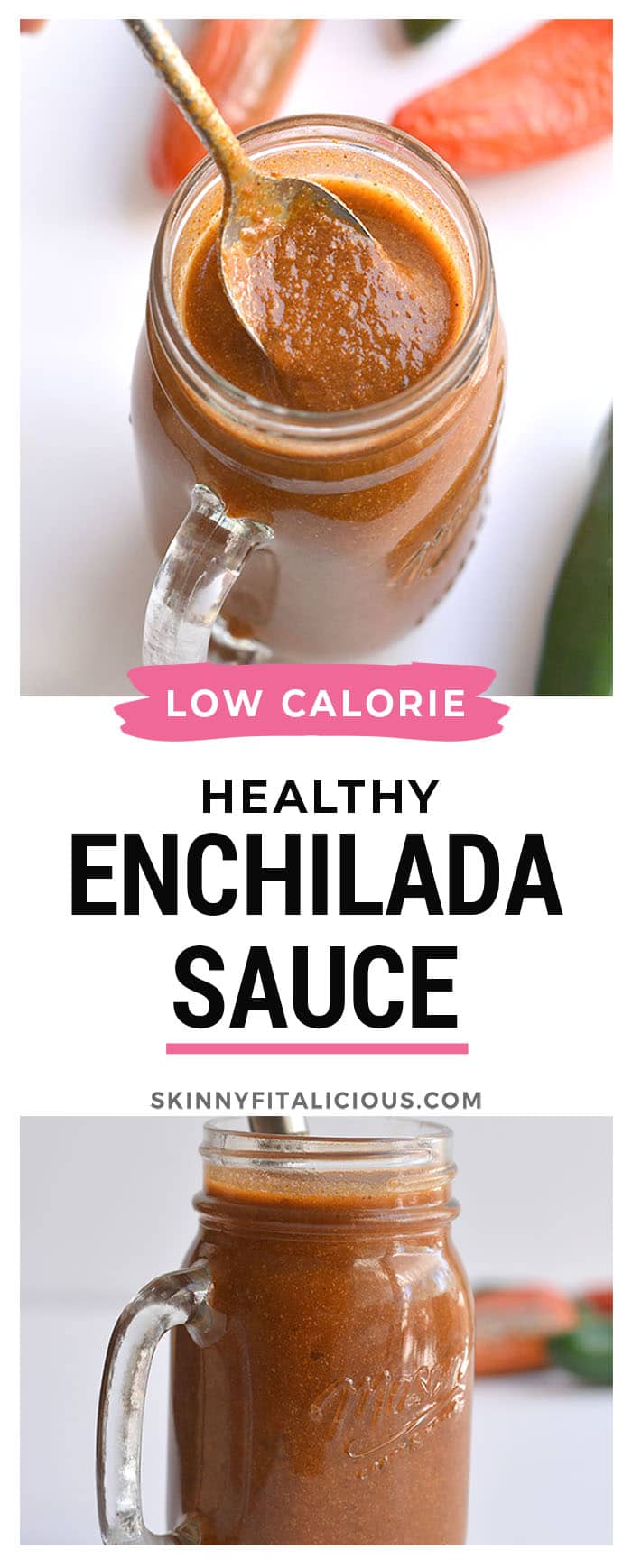 This Healthy Enchilada Sauce is made with homemade with wholesome, everyday ingredients. A simple to make, 10 minute enchilada sauce made easy on the stovetop with minimal work. Naturally gluten free, Paleo, Vegan and low in calories. Perfect for topping enchiladas, tacos, burritos, salads and more!