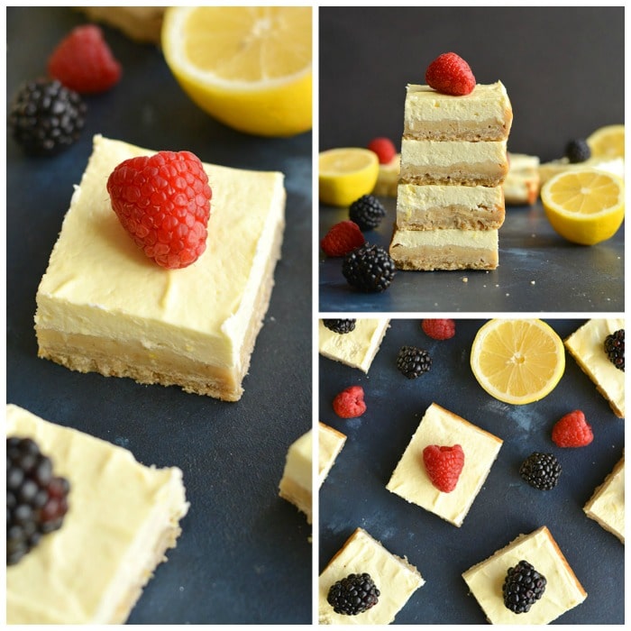 Skinny Greek Yogurt Lemon Bars {GF, Low Calorie} Skinny Fitalicious®