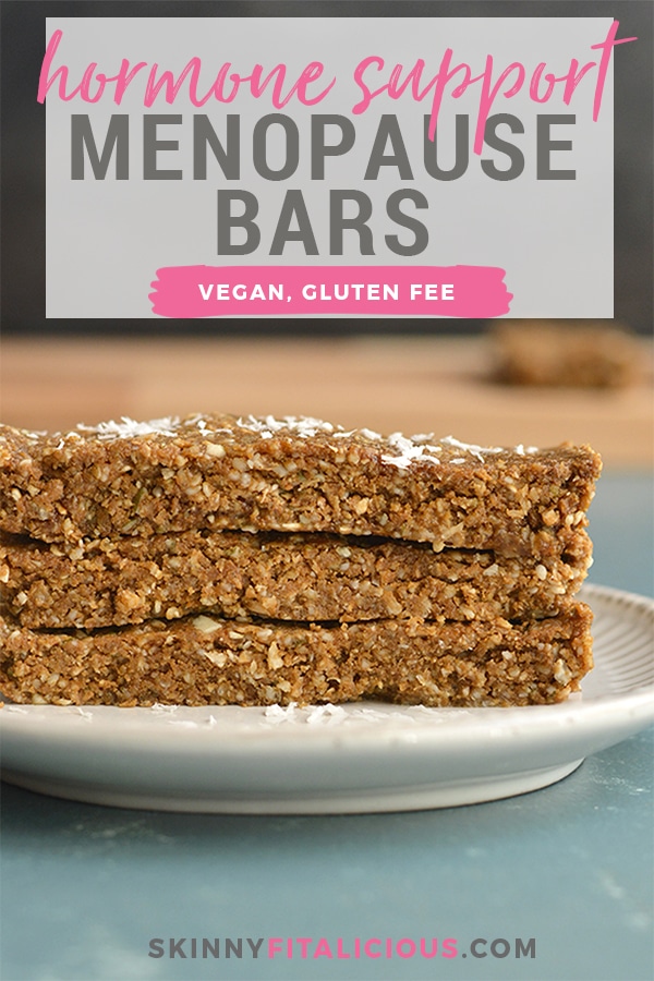 Menopause Bars balanced with protein and minerals to naturally support your body with changing hormones. A delicious, gluten free & Vegan snack that requires no baking, is easy to make in advance and grab when you need a nutritious snack! 