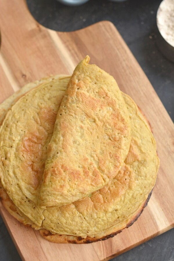 3 Ingredient Tortillas made 2 ways! These homemade tortillas are healthy, light, hardy and delicious! Only 3 everyday ingredients required and super simple to make. All you need is a blender and a skillet! Paleo and Gluten Free options included! 