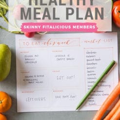 Meal plans are an important aspect of healthy eating, but many don't know how to meal plan. This 1 Week Healthy Meal Plan is for Skinny Fitalicious Members.