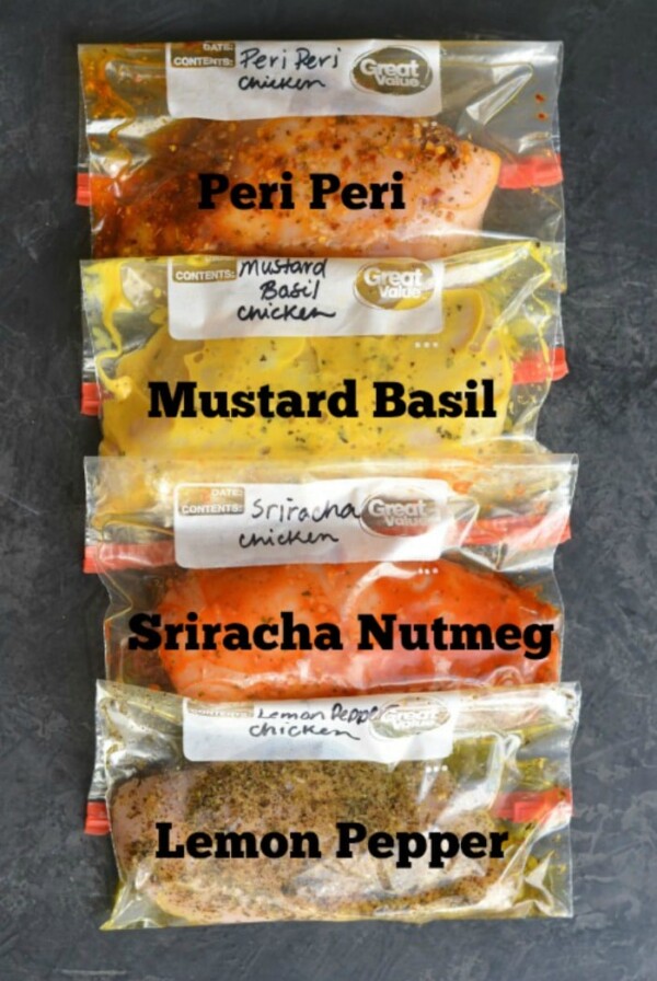 4 Low Carb Chicken Marinades! Freezer friendly and will make your meal planning a breeze. Takes just 10 minutes to prep! These easy freezer chicken marinades are perfect for quick and healthy meals. Low Carb + Paleo + Low Calorie + Gluten Free