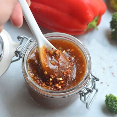 This Soy Free Stir-Fry Sauce is low in sugar, gluten free and quick to make. Make it ahead of time and easily add it to any stir-fry recipe you for a quick and nourishing lunch or dinner. Vegan + Gluten Free + Low Calorie + Paleo