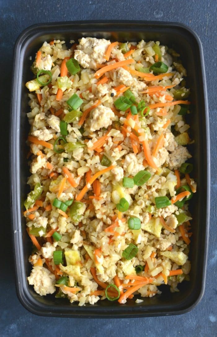 Chicken Cauliflower Fried Rice {Low Carb} Skinny Fitalicious®