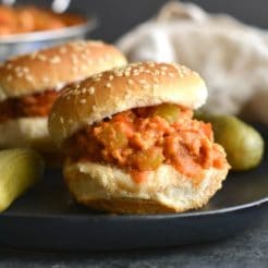 Crockpot Sloppy Joes! A classic comfort food made easy in a slow cooker gluten free and Paleo. A lightened up meal that makes a filling family dinner.