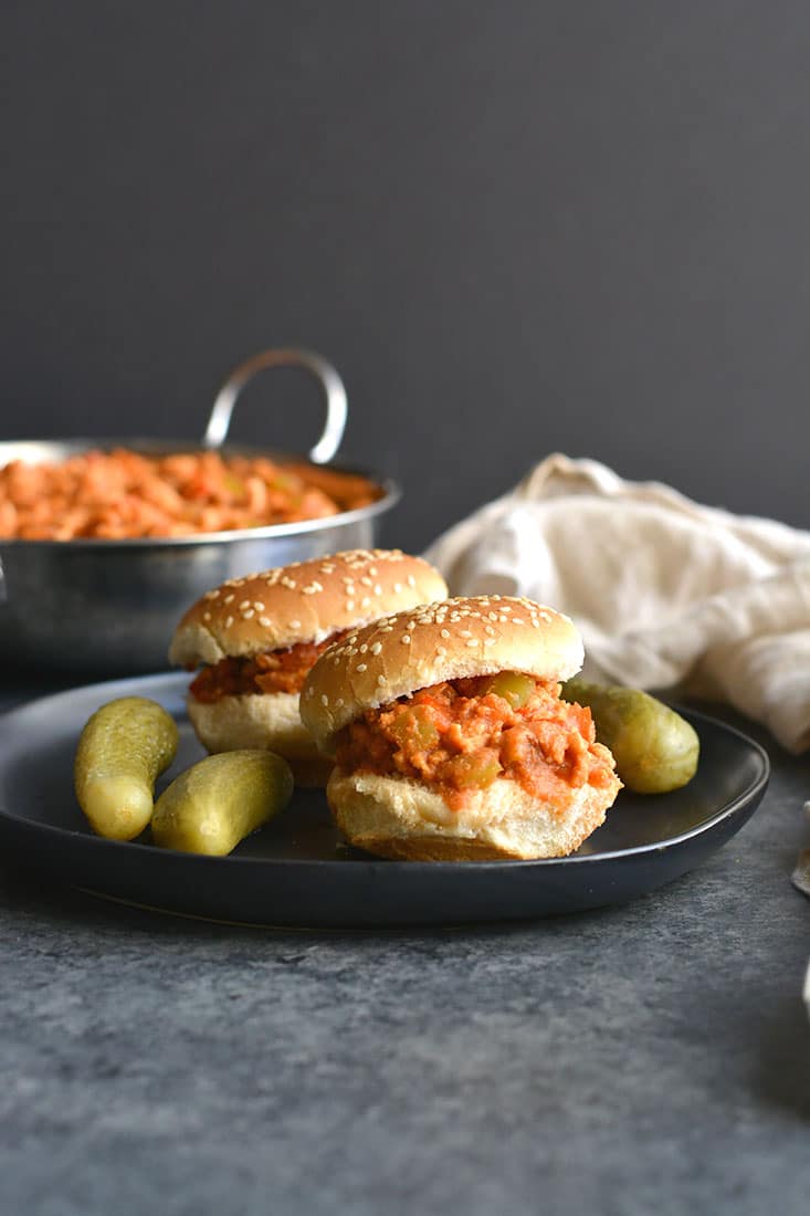 Crockpot Sloppy Joes! A classic comfort food made easy in a slow cooker gluten free and Paleo. A lightened up meal that makes a filling family dinner. 