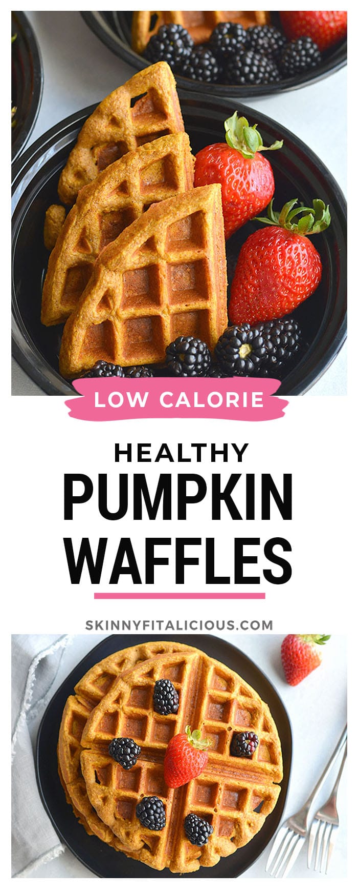 Whole Grain Pumpkin Spice Waffles! Freezer friendly, made with simple real food ingredients, perfect for breakfast meal prep or weekend brunch. Made dairy and gluten free with minimal added sugar. 