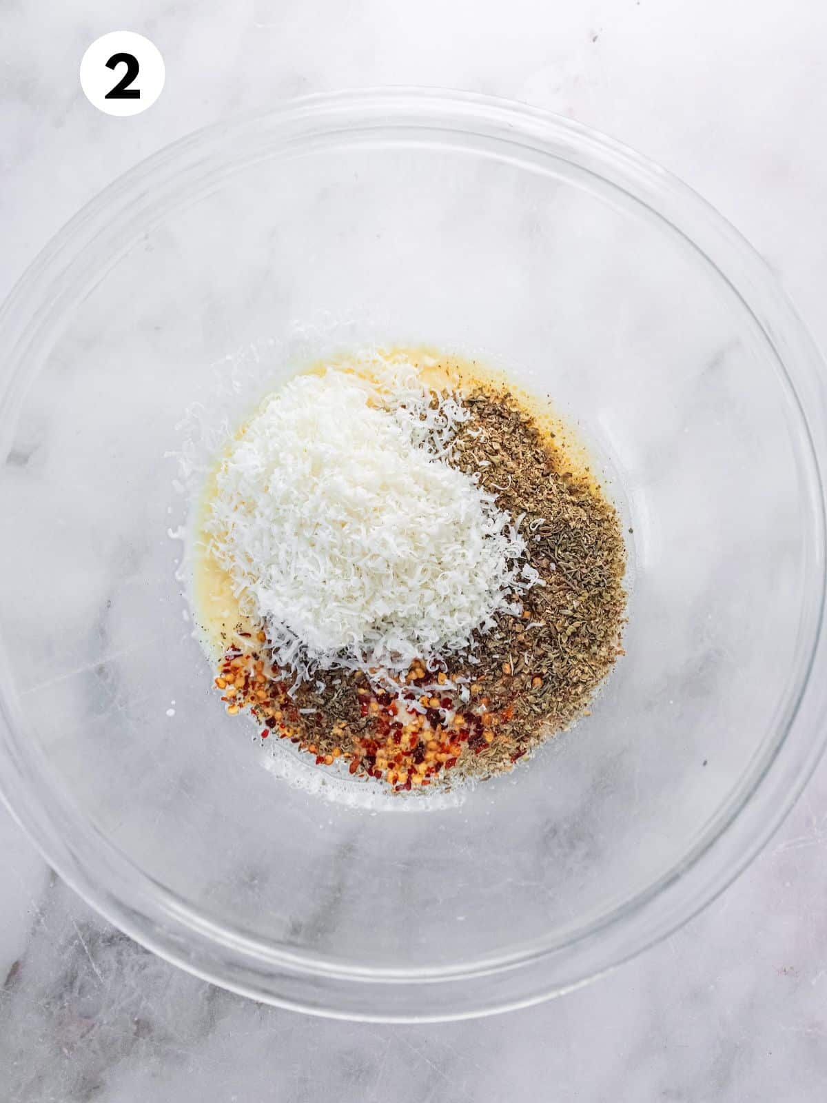 Seasonings added to the oats in a blender.