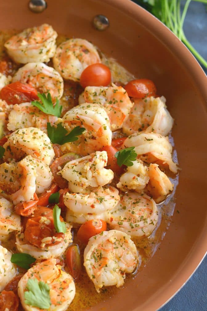 Healthy Shrimp Scampi Spaghetti Squash {GF, Low Cal} - Skinny Fitalicious®